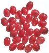 30 12x9mm Flat Oval Crystal Red with Black Marble